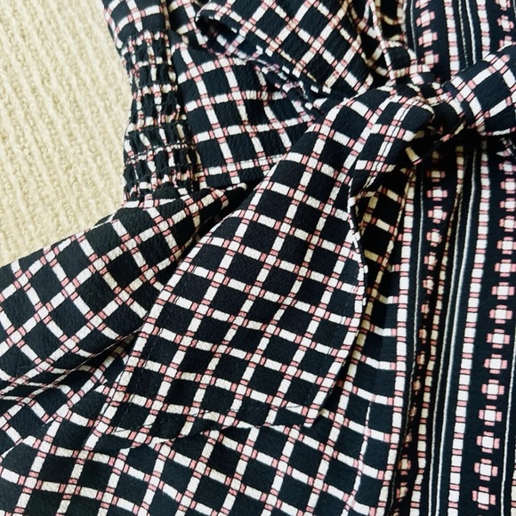 Max Studio Printed Ruffle Sleeve Smocked Tie-Waist - Picture 4 of 8